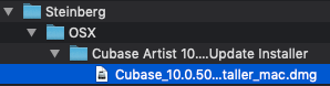 cubase ai 9 cubase Artist 10 アップグレード macOS Mojave
