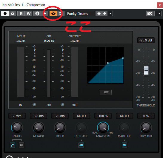 コンプレッサーの設定