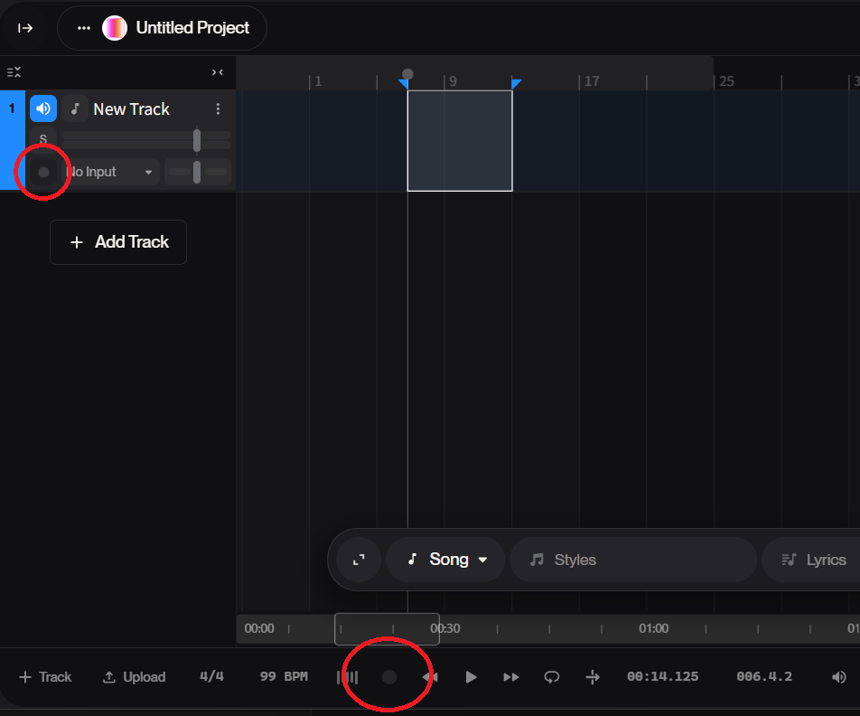 Suno Studioを使って自分の鼻歌で作曲する方法 - 録音を開始